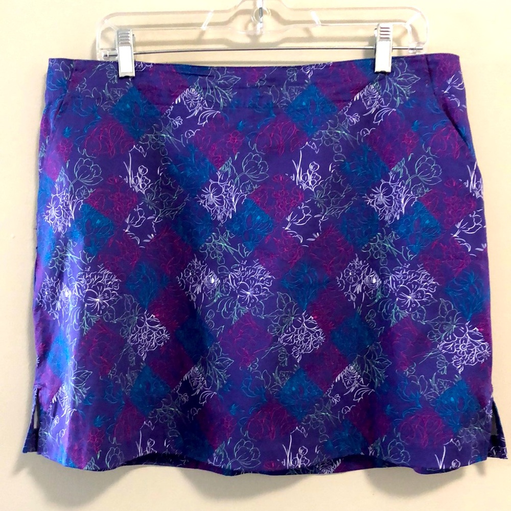 Lady Hagen Skort Golf  TennisSkirt Ryde Purple SZ 14 with purple attached shorts